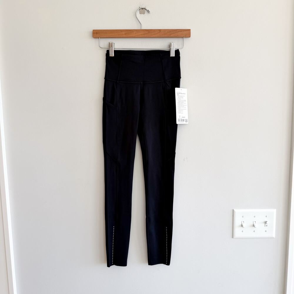 Lululemon Fast & Free High Rise 7/8 Tight Leggings Black 2 NWT - Picture 3 of 9